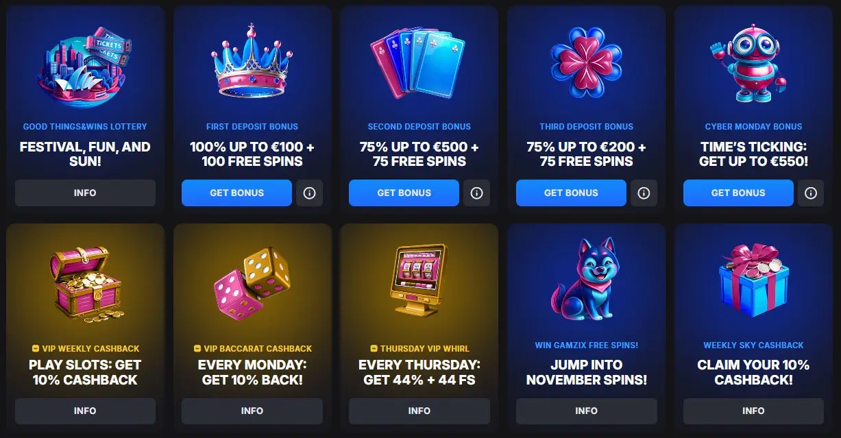 Sky Crown free spin bonus